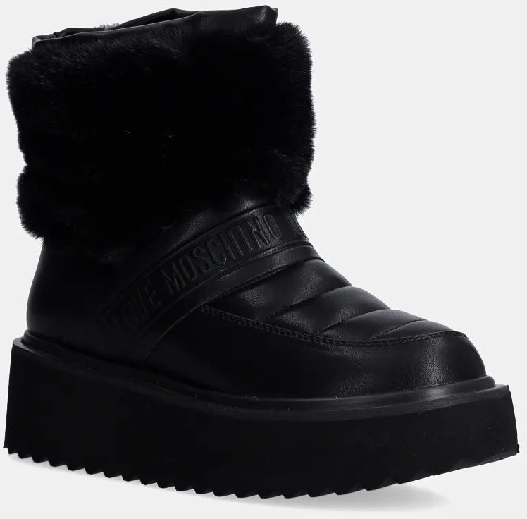 Snehule Love Moschino čierna farba, JA24296I0LIEC00B