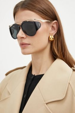 Slnečné okuliare Saint Laurent dámske, čierna farba, SL M137 AMELIA