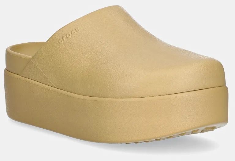 Šľapky Crocs Dylan Platform Clog dámske, béžová farba, na platforme, 209869
