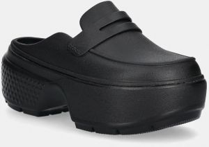 Šľapky Crocs Stomp Loafer Clog dámske, čierna farba, na platforme, 209937