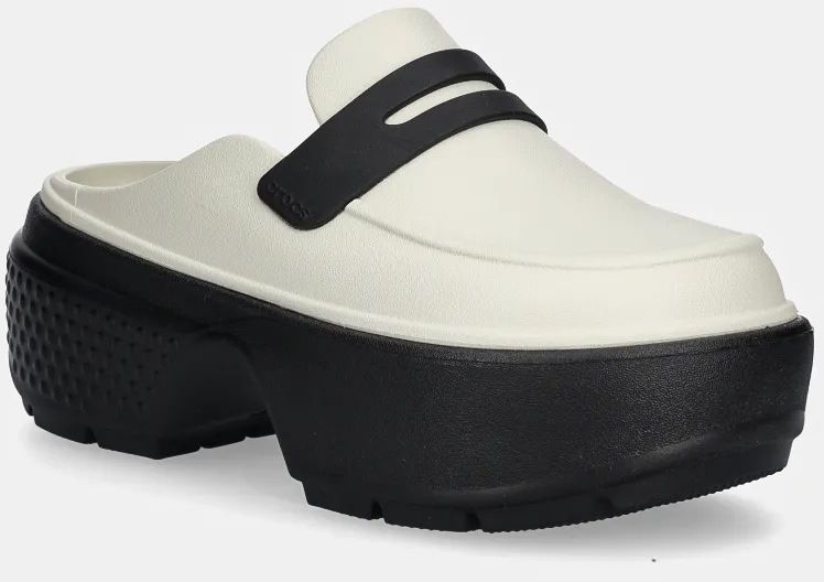 Šľapky Crocs Stomp Loafer Clog dámske, béžová farba, na platforme, 209937