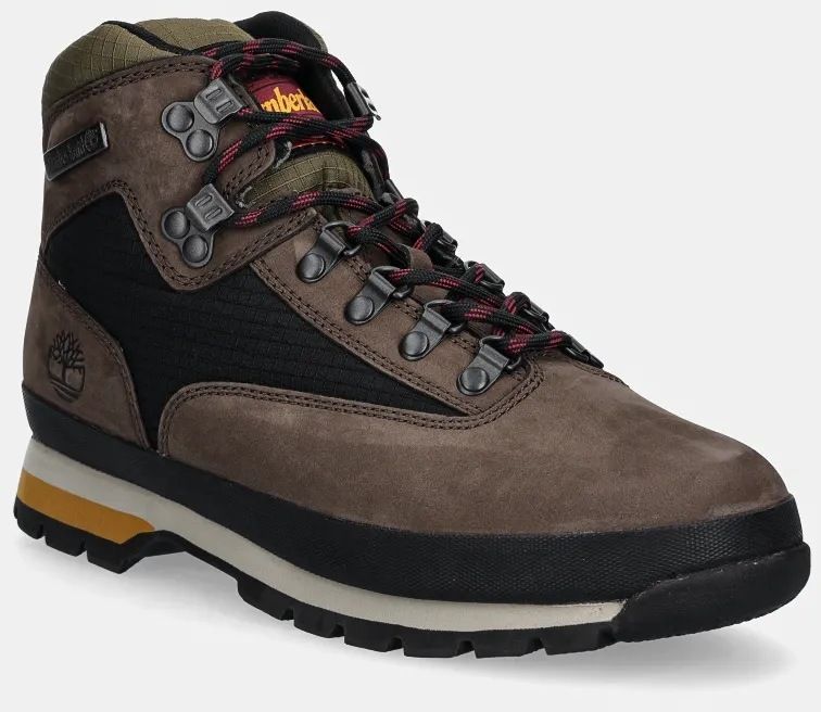 Nubukové čižmy Timberland Euro Hiker hnedá farba, TB0A6DYHW071