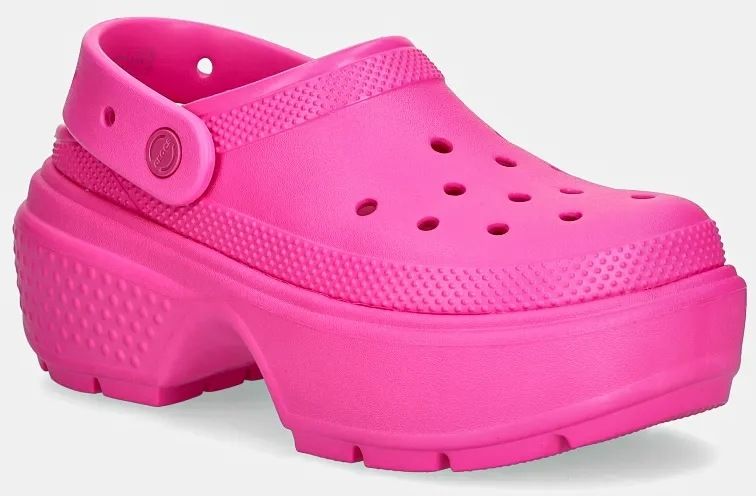 Šľapky Crocs Stomp Clog dámske, ružová farba, na platforme, 209347