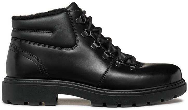 Kožená obuv Geox U SPHERICA EC7 pánska, čierna farba, U46FRE 0003Z C9999
