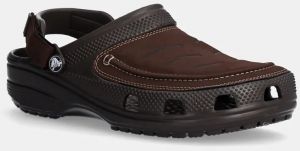 Šľapky Crocs Yukon Vista II Lr Clog M pánske, hnedá farba, 207689
