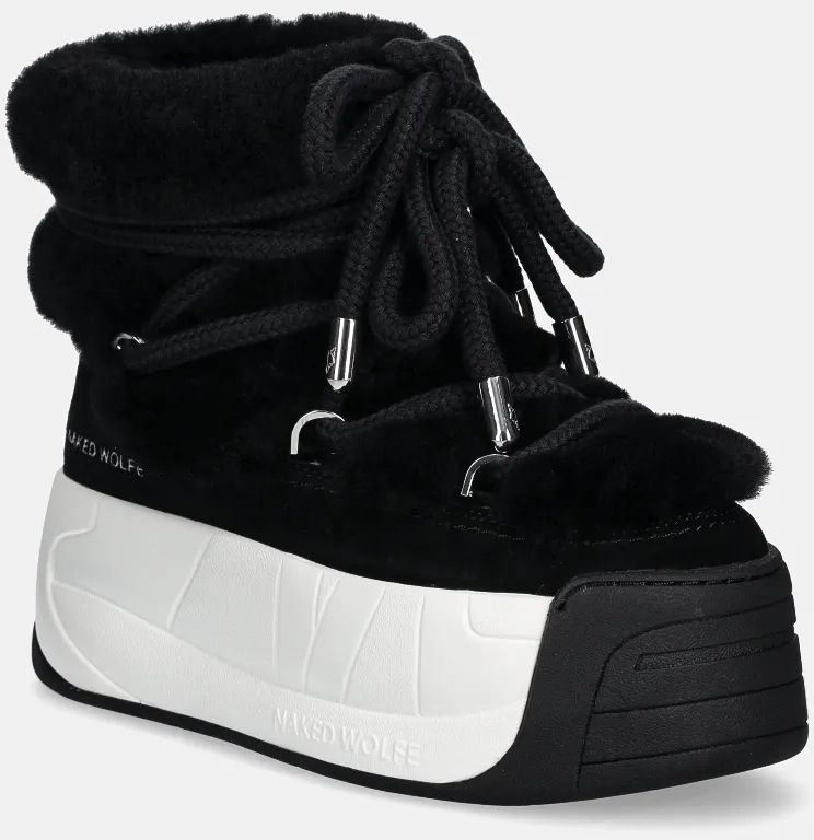 Vlnené snehule Naked Wolfe Darling čierna farba, Darling Black Cow Suede
