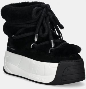 Vlnené snehule Naked Wolfe Darling čierna farba, Darling Black Cow Suede
