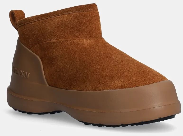 Semišové snehule Moon Boot MB LUNA LOW BOOT SUEDE hnedá farba, 80D2480040 M008