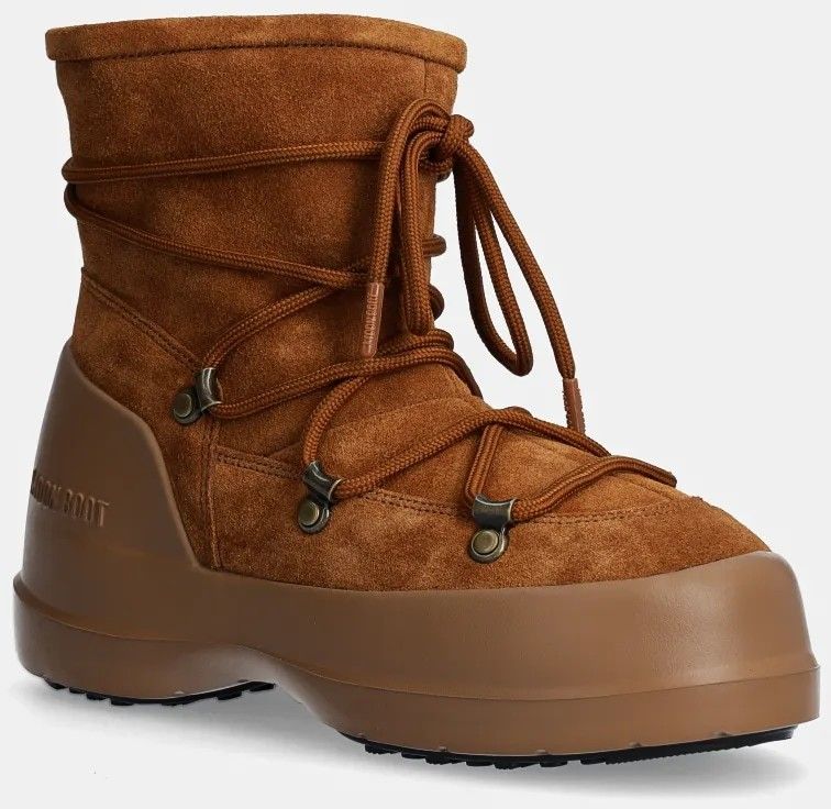 Semišové snehule Moon Boot MB LUNA BOOT SUEDE hnedá farba, 80D2480030 M008