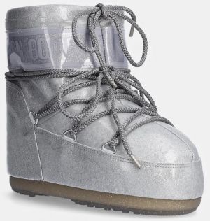 Snehule Moon Boot MB ICON LOW GLITTER strieborná farba, 80D1409440 H001