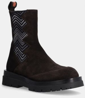 Členkové topánky Missoni Dani pánske, hnedá farba, MM63_046