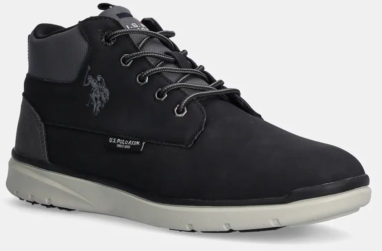 Členkové topánky U.S. Polo Assn. YGOR pánske, čierna farba, YGOR008M/DYT1