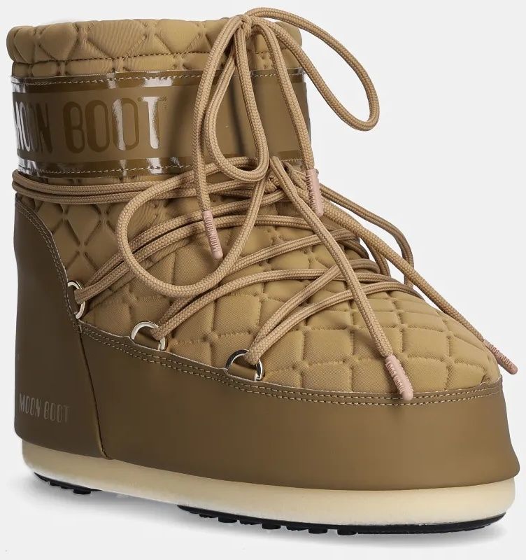 Snehule Moon Boot MB ICON LOW QUILT zelená farba, 80D1409540 M013