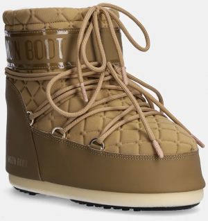 Snehule Moon Boot MB ICON LOW QUILT zelená farba, 80D1409540 M013