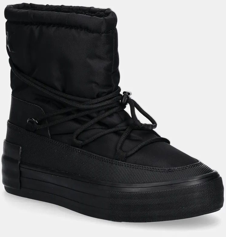 Snehule Calvin Klein Jeans VULC FLATFORM SNOW BOOT WN čierna farba, YW0YW01591