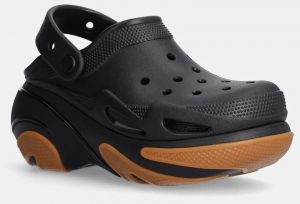 Šľapky Crocs Bubble Crush Clog dámske, čierna farba, na platforme, 210061