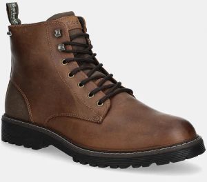 Kožené topánky Barbour Harvey pánske, hnedá farba, MFO0772BR76