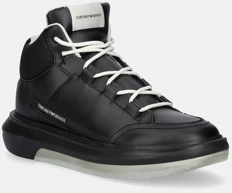 Topánky Emporio Armani pánske, čierna farba, X4Z135 XR201 K001