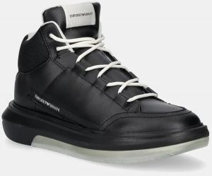 Topánky Emporio Armani pánske, čierna farba, X4Z135 XR201 K001