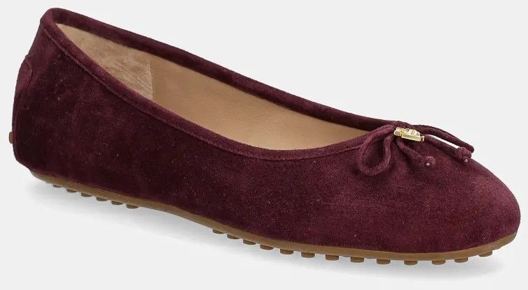 Semišové baleríny Lauren Ralph Lauren Jayna Driver fialová farba, 802951376002