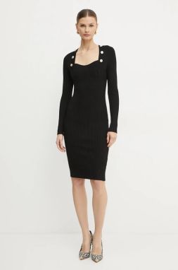Šaty Marciano Guess LUNA čierna farba, midi, priliehavé, 4BGK01 5613Z