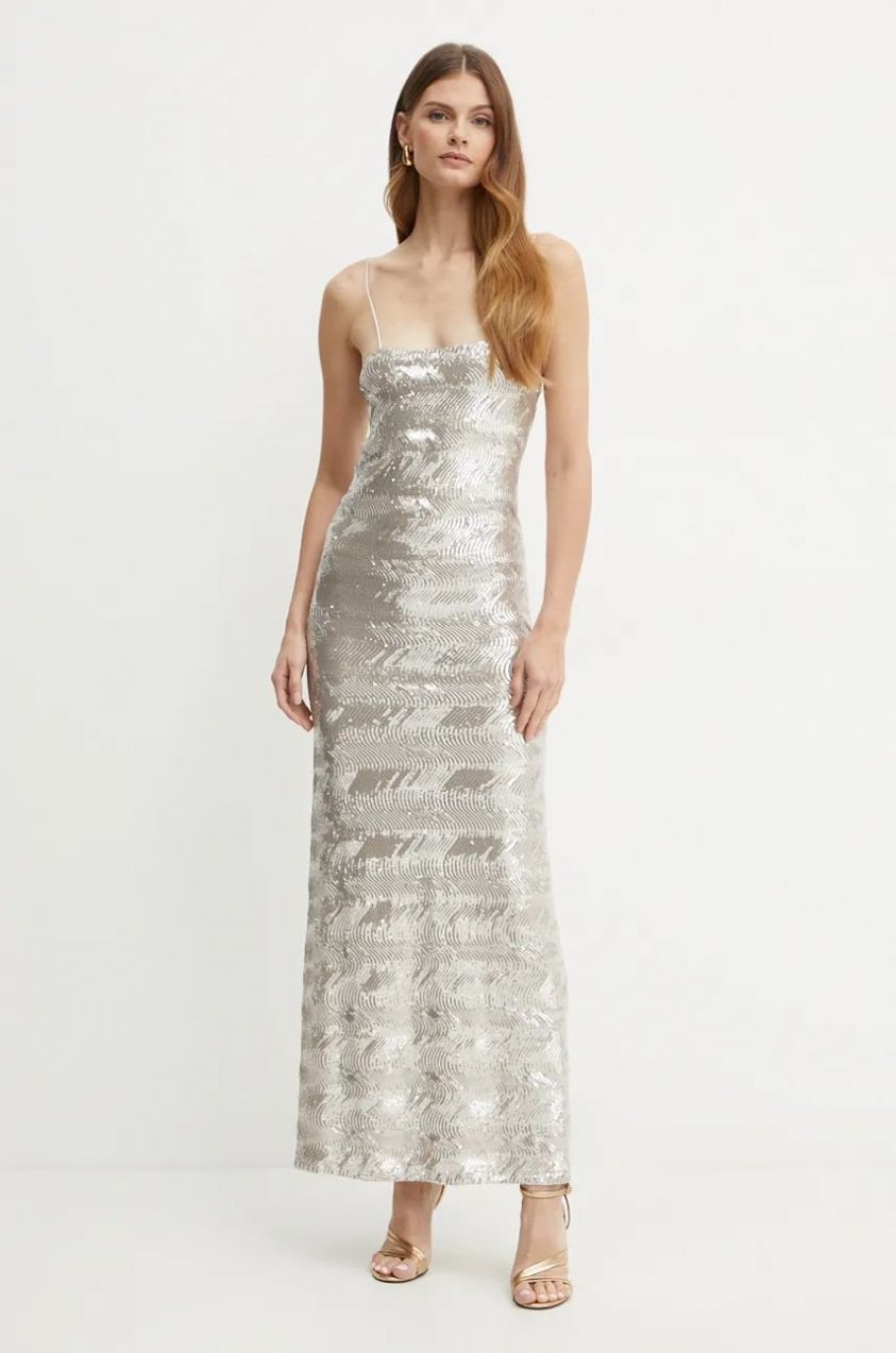 Šaty Forte Forte strieborná farba, maxi, priliehavá, 13287_my dress