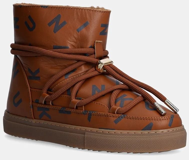 Kožené snehule Inuikii Full Leather Print hnedá farba, 75202-088