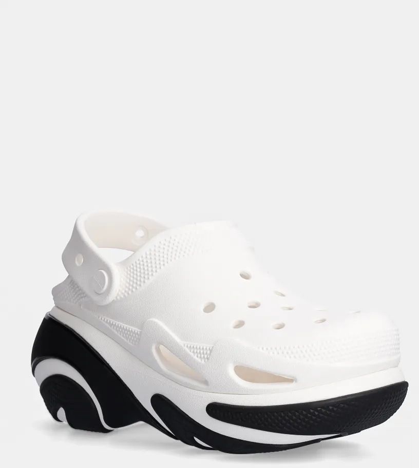 Šľapky Crocs Bubble Crush Clog dámske, biela farba, na platforme, 210061