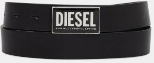 Kožený opasok Diesel B-GLOSSY II pánsky, čierna farba, X09945.PR227