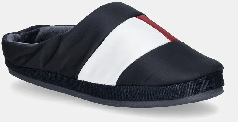 Papuče Tommy Hilfiger HILFIGER NYLON FLAG HOUSE SHOE tmavomodrá farba, FM0FM05228