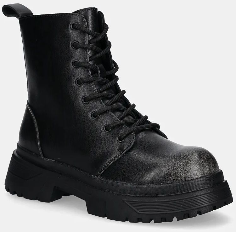 Kožené workery Guess PALERMO BOOT pánske, čierna farba, FMFPAL ELE11