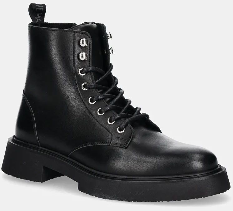 Kožené členkové topánky Steve Madden Zeke pánske, čierna farba, SM12000733