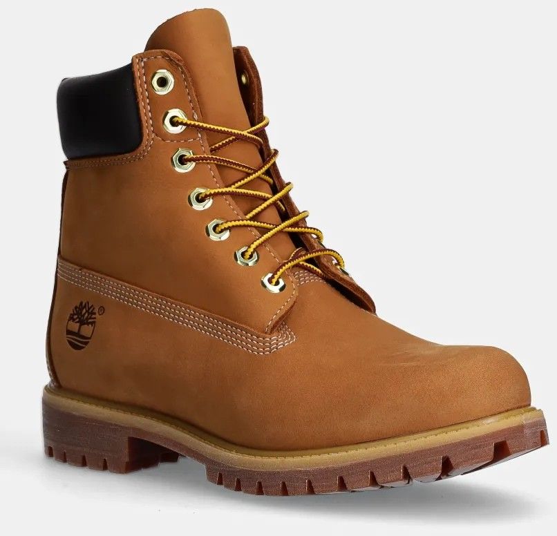 Nubukové topánky Timberland Premium 6 Inch hnedá farba, TB1100617131