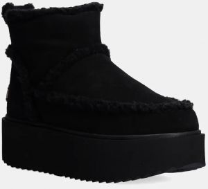 Semišové snehule Inuikii Inuikii X Coccinelle Classic Low Shearling čierna farba, 75204-150