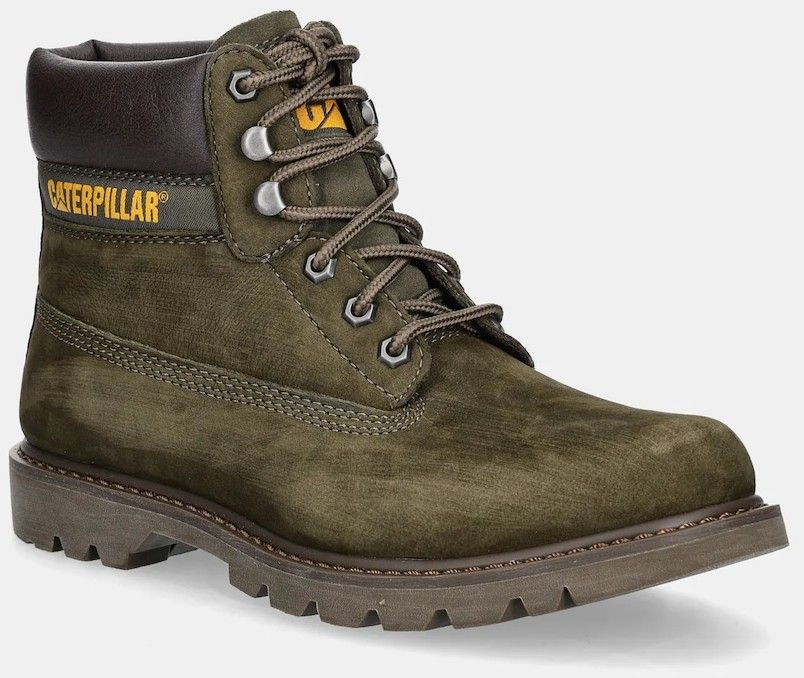 Nubukové čižmy Caterpillar COLORADO 2.0 zelená farba, P726124