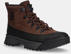Kožené členkové topánky Sorel SCOUT 87 PRO BOOT PLUS W pánske, hnedá farba, 2084861256