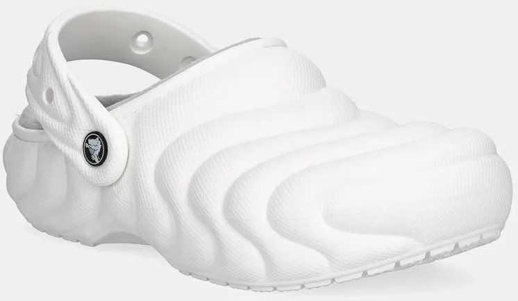 Šľapky Crocs Classic Lined Overpuff Clog dámske, biela farba, 210059