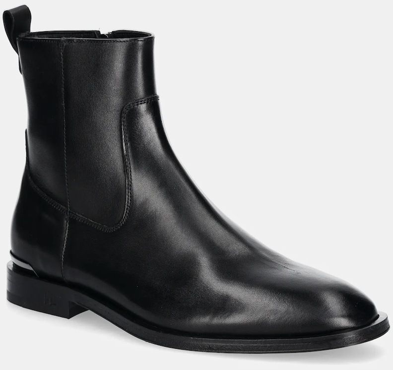 Kožená obuv Karl Lagerfeld ELLIS pánske, čierna farba, KL13254