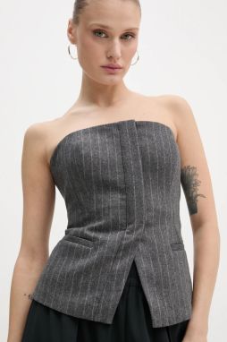 Vlnená blúzka A.L.C. Renee šedá farba, vzorovaná, 5TOPS01726