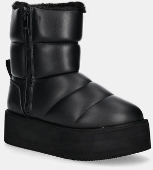 Kožené snehule Karl Lagerfeld THERMO čierna farba, KL48554