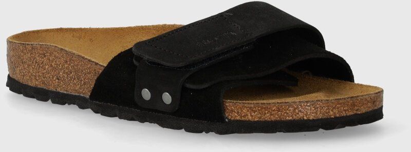 Kožené šľapky Birkenstock Oita dámske, čierna farba, 1024200