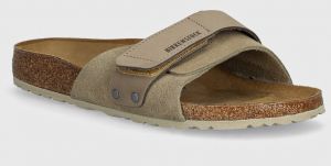 Semišové šľapky Birkenstock Oita dámske, béžová farba, 1028056