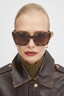 Slnečné okuliare VOGUE dámske, hnedá farba, 0VO5613SB