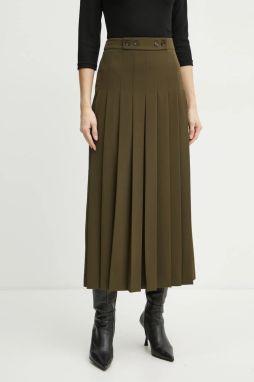 Sukňa Pinko zelená farba, maxi, áčkový strih, 104380 A18E