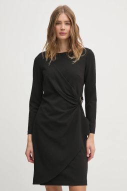 Šaty Dkny čierna farba, mini, rovný strih, DD4H1242
