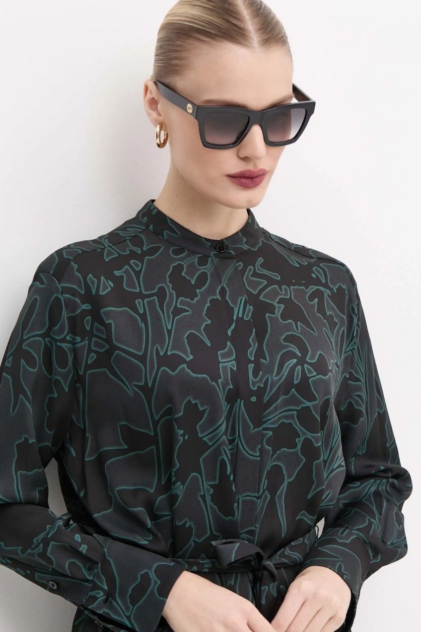 Slnečné okuliare Gucci dámske, čierna farba, GG1714S