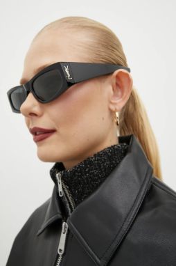 Slnečné okuliare Saint Laurent dámske, čierna farba, SL M140