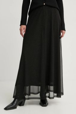 Sukňa Bruuns Bazaar čierna farba, maxi, áčkový strih, BBW4253