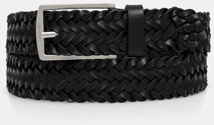 Kožený opasok Calvin Klein pánsky, čierna farba, K50K512655
