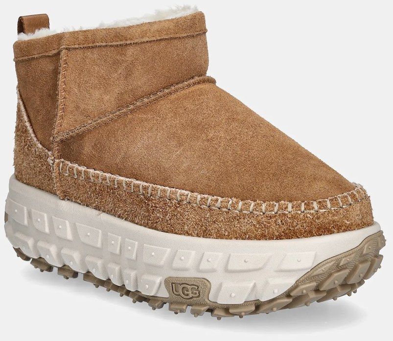 Semišové snehule UGG Venture Daze Ultra Mini hnedá farba, 1164730-CHE